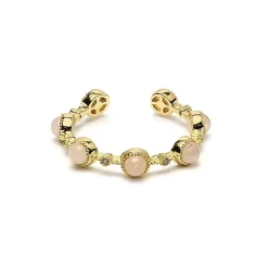 Bague Quartz Rose ajustable