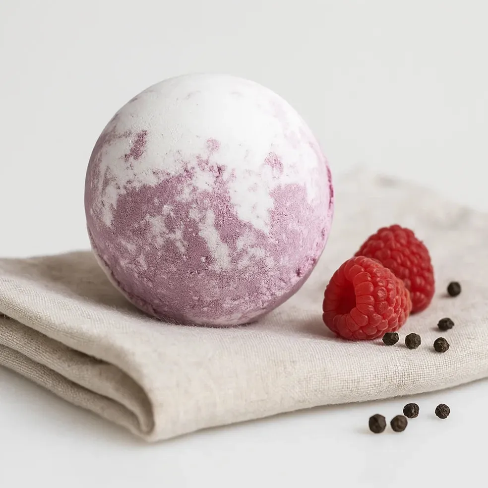 Bombe de bain au Karité | Framboise poivrée