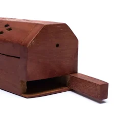 Boîte brûle encens en bois | 30 cm