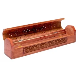 Boîte brûle encens en bois d'acacia