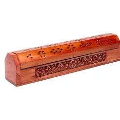 Boîte brûle encens en bois d'acacia