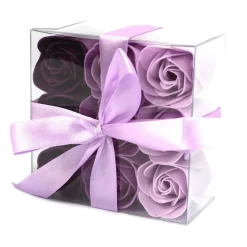 Boîte de 9 roses de savon
