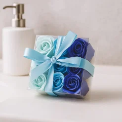 Boîte de 9 roses de savon