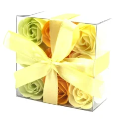 Boîte de 9 roses de savon