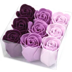 Boîte de 9 roses de savon
