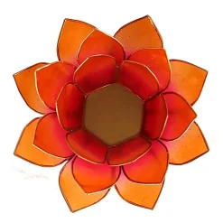 Bougeoirs Lotus - Bords Dorés 13.5 cm