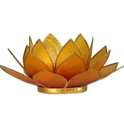 Bougeoirs Lotus - Bords Dorés 13.5 cm