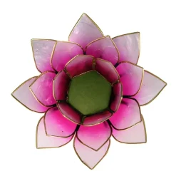 Bougeoirs Lotus - Bords Dorés 13.5 cm