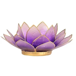 Bougeoirs Lotus - Bords Dorés 13.5 cm