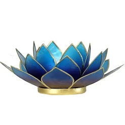 Bougeoirs Lotus - Bords Dorés 13.5 cm