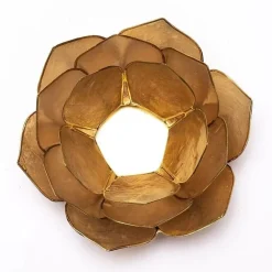 Bougeoirs Pétales de Lotus - Bords dorés