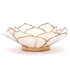 Bougeoirs Pétales de Lotus - Bords dorés