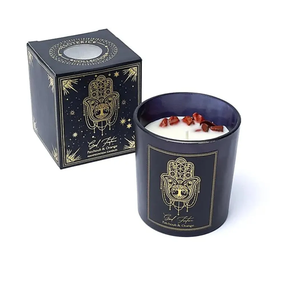 Bougie d'intention en verre 20h | Good Fortune