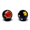 Boules Qi Gong Baoding Soleil Lune jaune