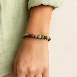 Bracelet Agate Réglable | 21 perles