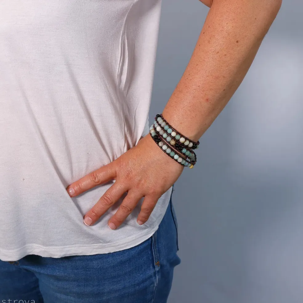 Bracelet Agates multicolores | 87 perles