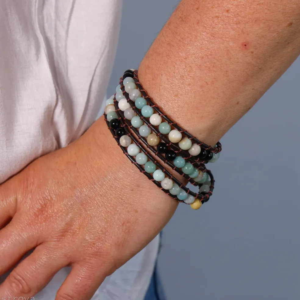 Bracelet Agates multicolores | 87 perles
