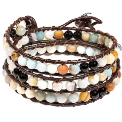 Bracelet Agates multicolores | 87 perles