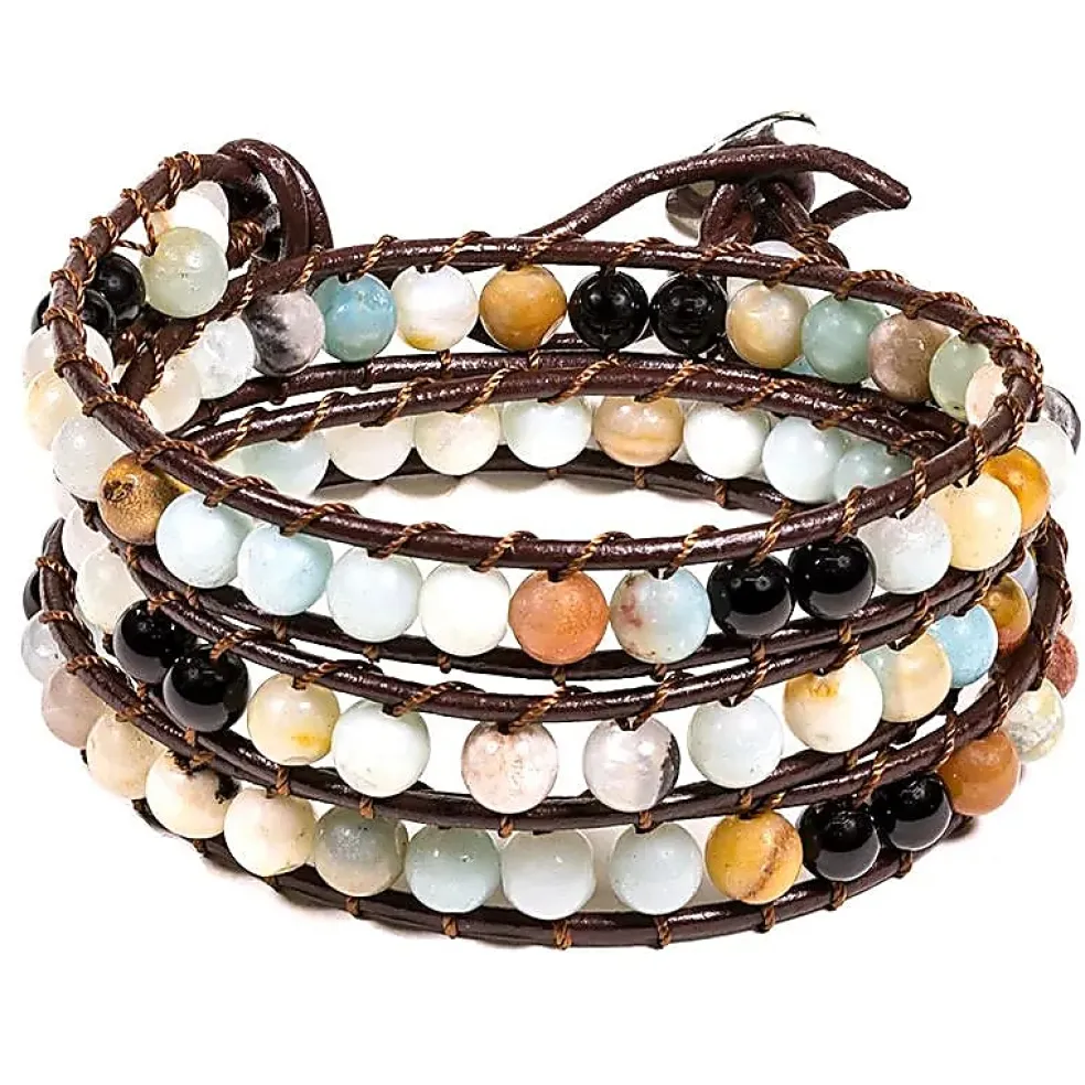 Bracelet Agates multicolores | 87 perles