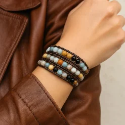 Bracelet Agates multicolores | 87 perles