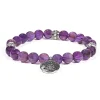 Bracelet Bouddha Améthyste 21 perles | charm Bouddha