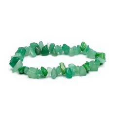 Bracelet chips d'aventurine verte
