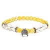 Bracelet Citrine - Cristal de Roche | charm Bouddha