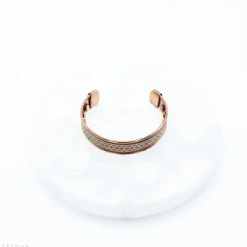Bracelet en cuivre à fermoir magnétique - symbole Fleur de vie