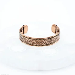 Bracelet en cuivre à fermoir magnétique - symbole Fleur de vie