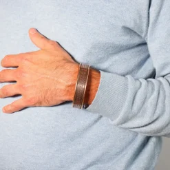 Bracelet en cuivre à fermoir magnétique - symbole Fleur de vie