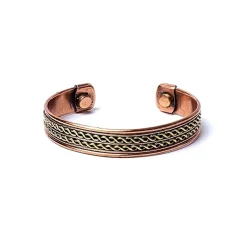 Bracelet en cuivre magnétique - double hélice | Lot de 2
