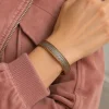 Bracelet en cuivre magnétique - motif bandes | Lot de 2