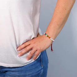 Bracelet en pierre naturelle plaqué argent | Howlite Blanche - 7 chakras