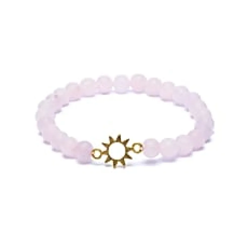 Bracelet Quartz Rose | Charm Soleil