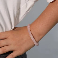Bracelet Quartz rose à facettes