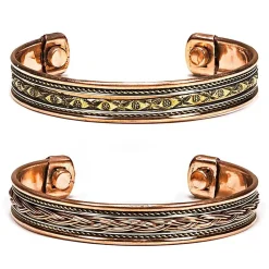 2 Bracelets cuivre magnétique | Tressés