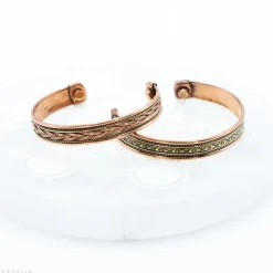 2 Bracelets cuivre magnétique | Tressés