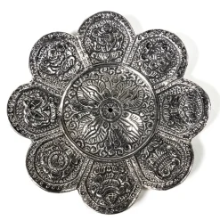 Brûle encens 8 signes auspicieux couleur Argent