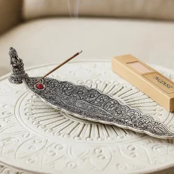 Brûleur d'encens Ganesh couleur argent