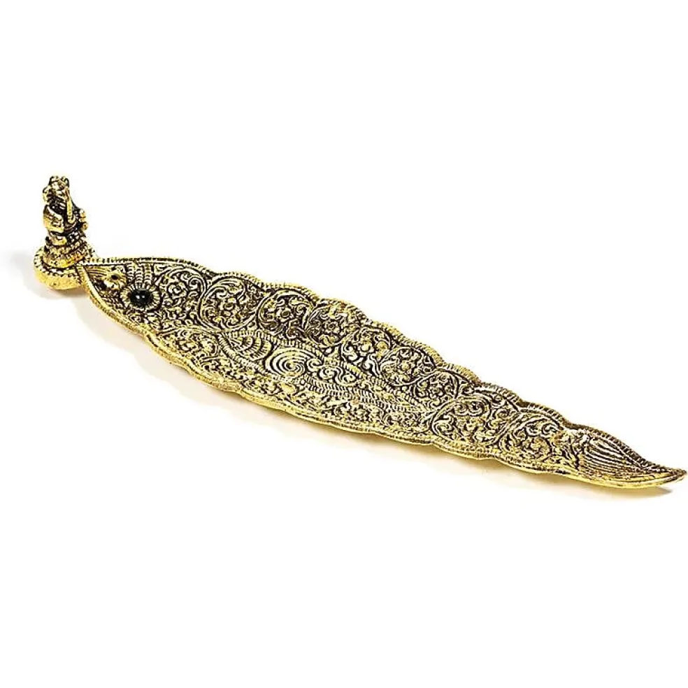 Brûleur d'encens Ganesh or - Feuille