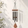 Carillon à vent 6 tubes alu et bois - 50 cm