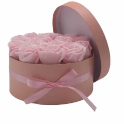 Coffret Rond de Fleurs de Savon - Roses roses