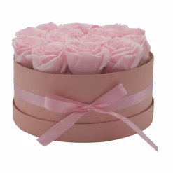 Coffret Rond de Fleurs de Savon - Roses roses