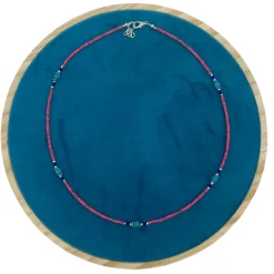 Collier de pierres précieuses - Corail rose et Turquoise