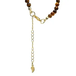 Collier Œil de tigre avec Pendentif Lune