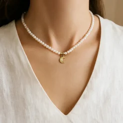 Collier Pierre de Lune avec Pendentif Lune