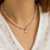 Collier Quartz Rose avec Pendentif Etoile