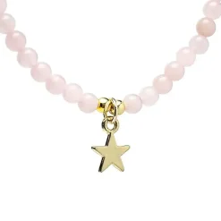Collier Quartz Rose avec Pendentif Etoile