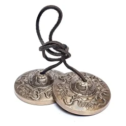 Cymbales / Tingshas Hindou - OM avec Lotus