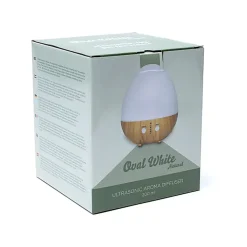 Diffuseur d'arômes à ultrasons - Ovale blanc naturel | 200 ml
